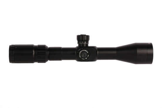 The Primary Arms 4-14 ffp scope with illuminated reticle features a 44mm objective lens